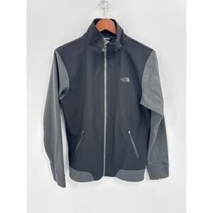 The North Face Kadet Jacket Full Zip Black and Gray Men Softshell Size Small